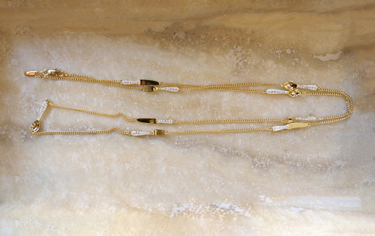 Precious cutlery necklace