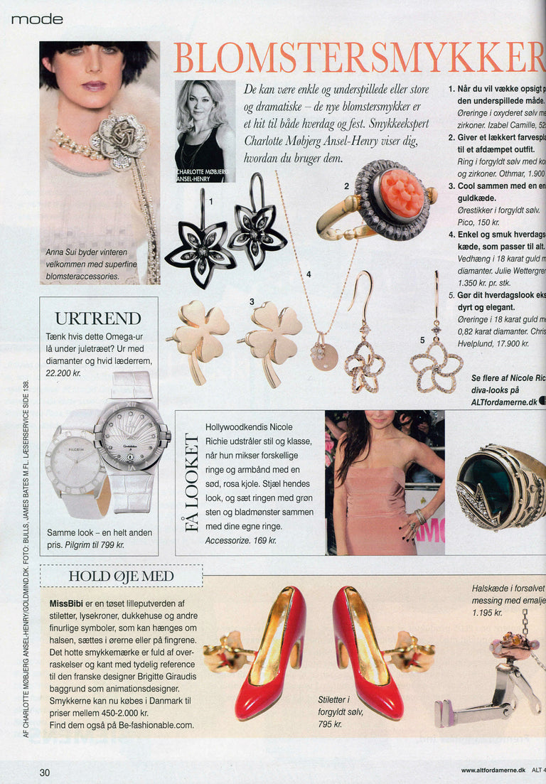 Precious pink heel earrings
