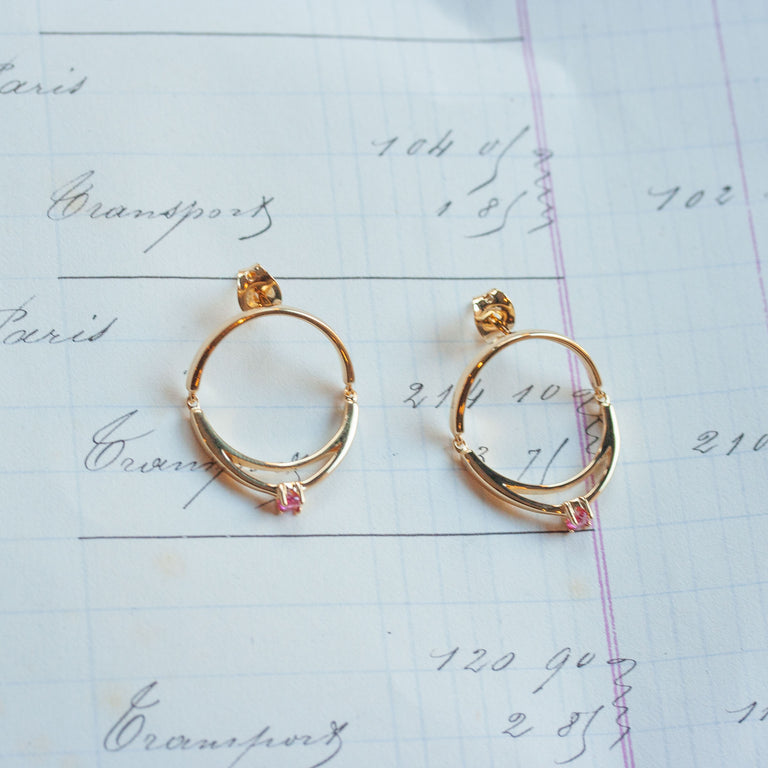 Earrings articulated ring