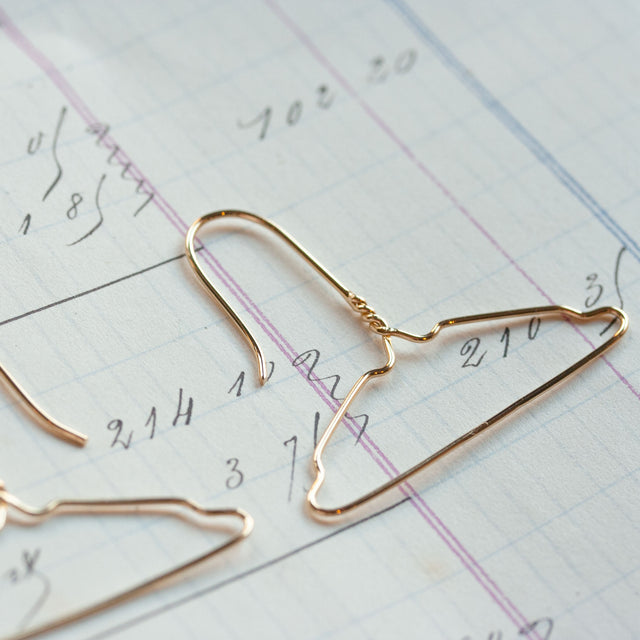 Gold hanger earrings