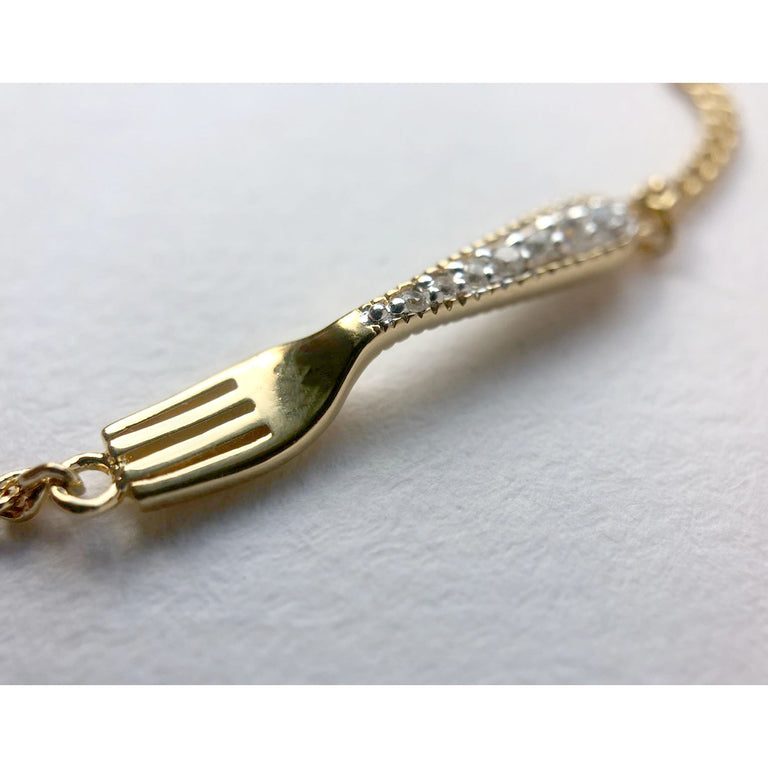 Precious cutlery necklace