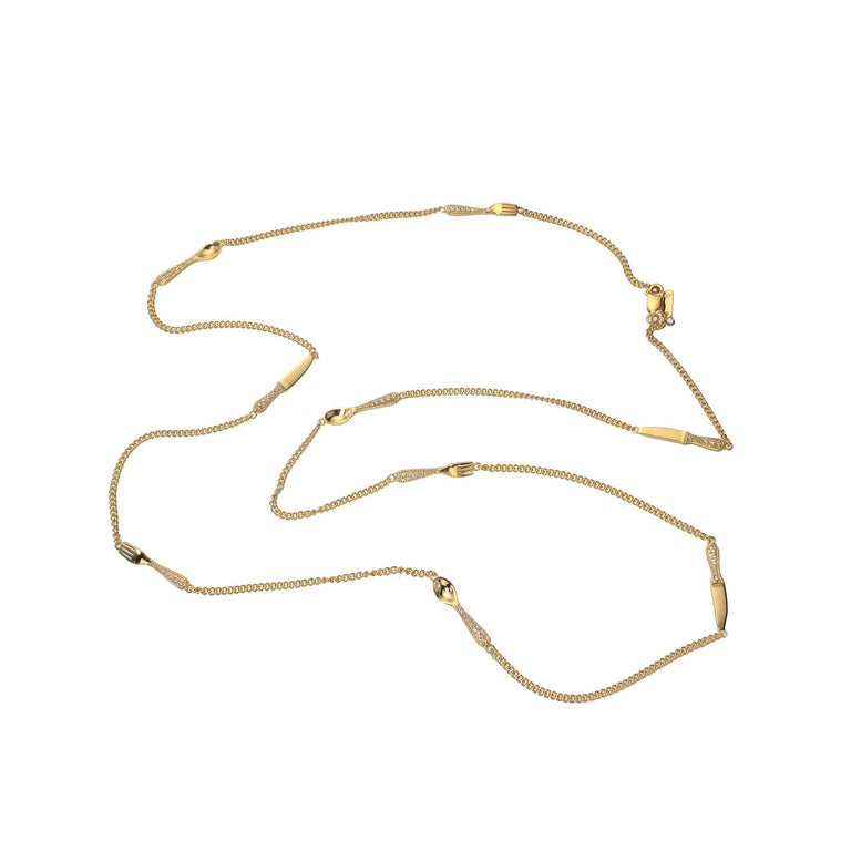 Precious cutlery necklace