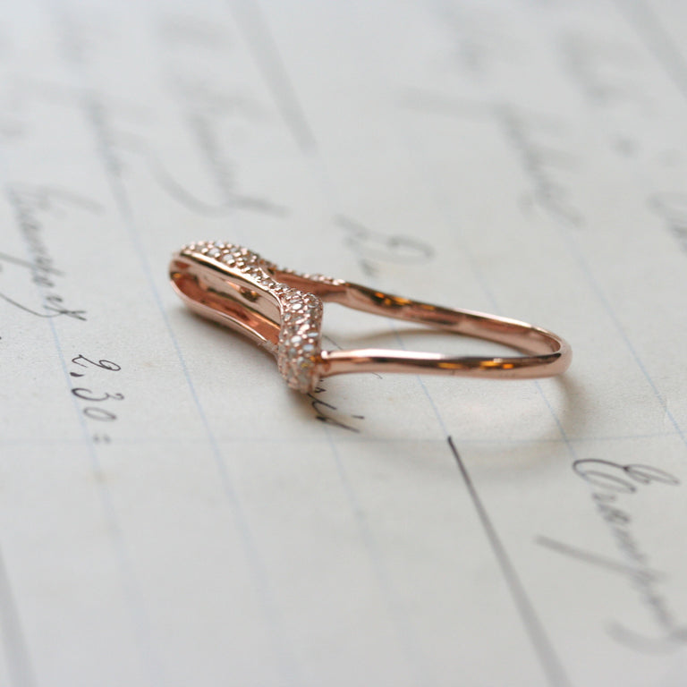 Precious pink heel ring